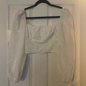White Princess Polly Puff Sleeve